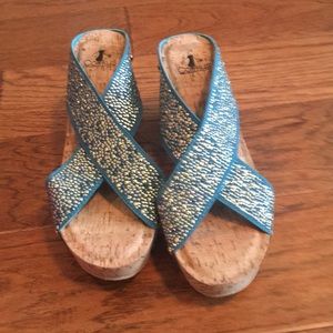 Teal/turquoise Corkys Wedges